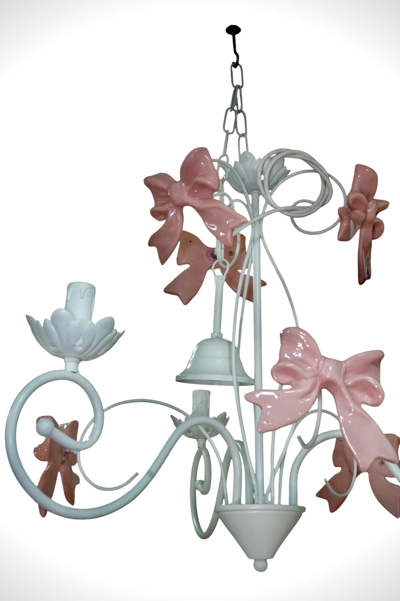 Lampadario ferro battuto