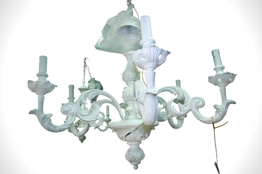 Lampadario interamente in legno