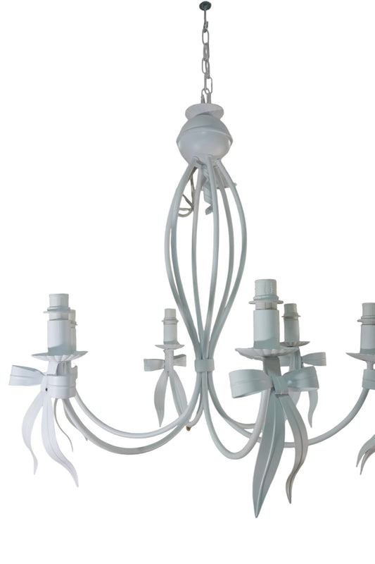 Lampadario fiocco in ferro battuto